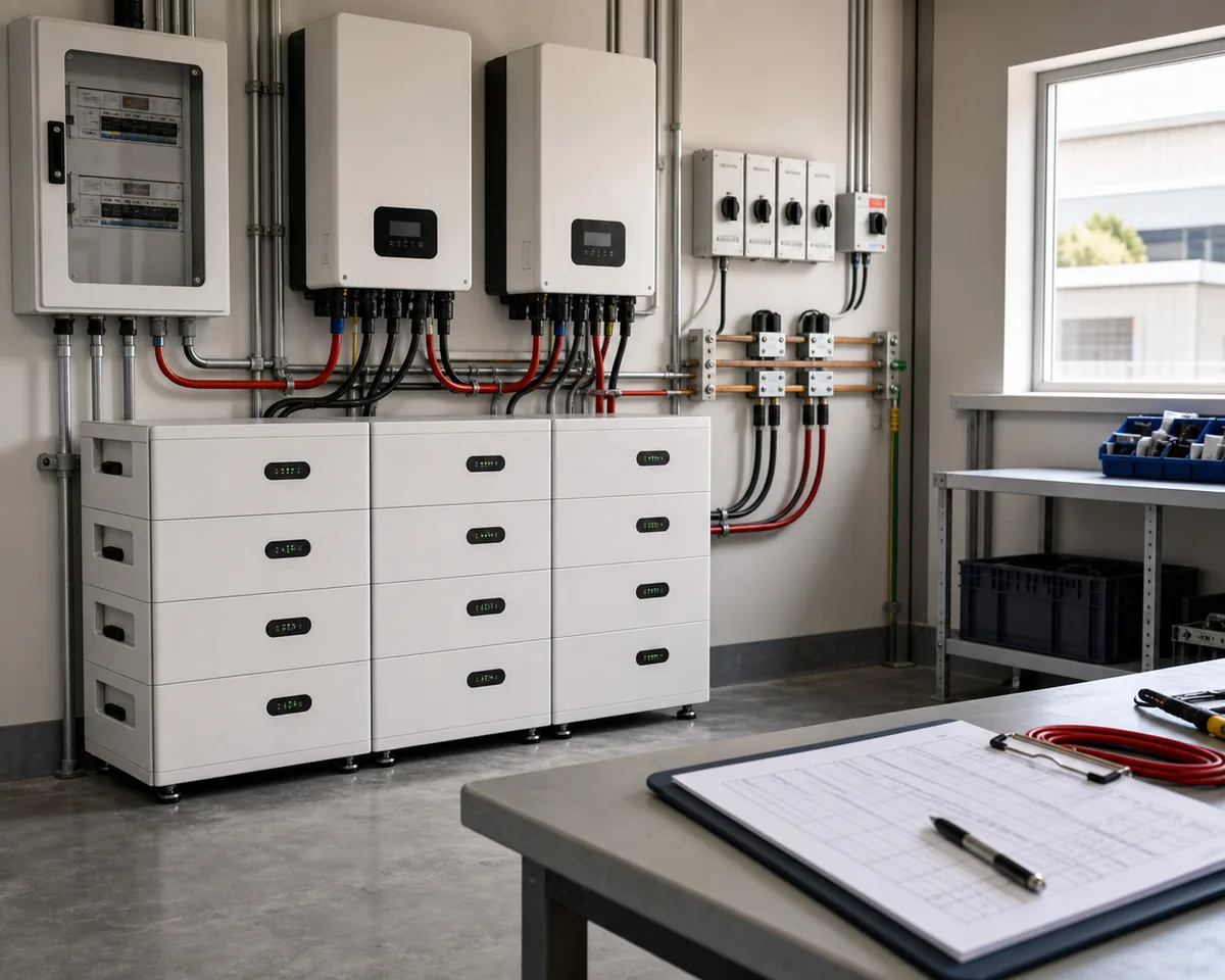 LiFePO4 battery bank sizing for small commercial solar projects