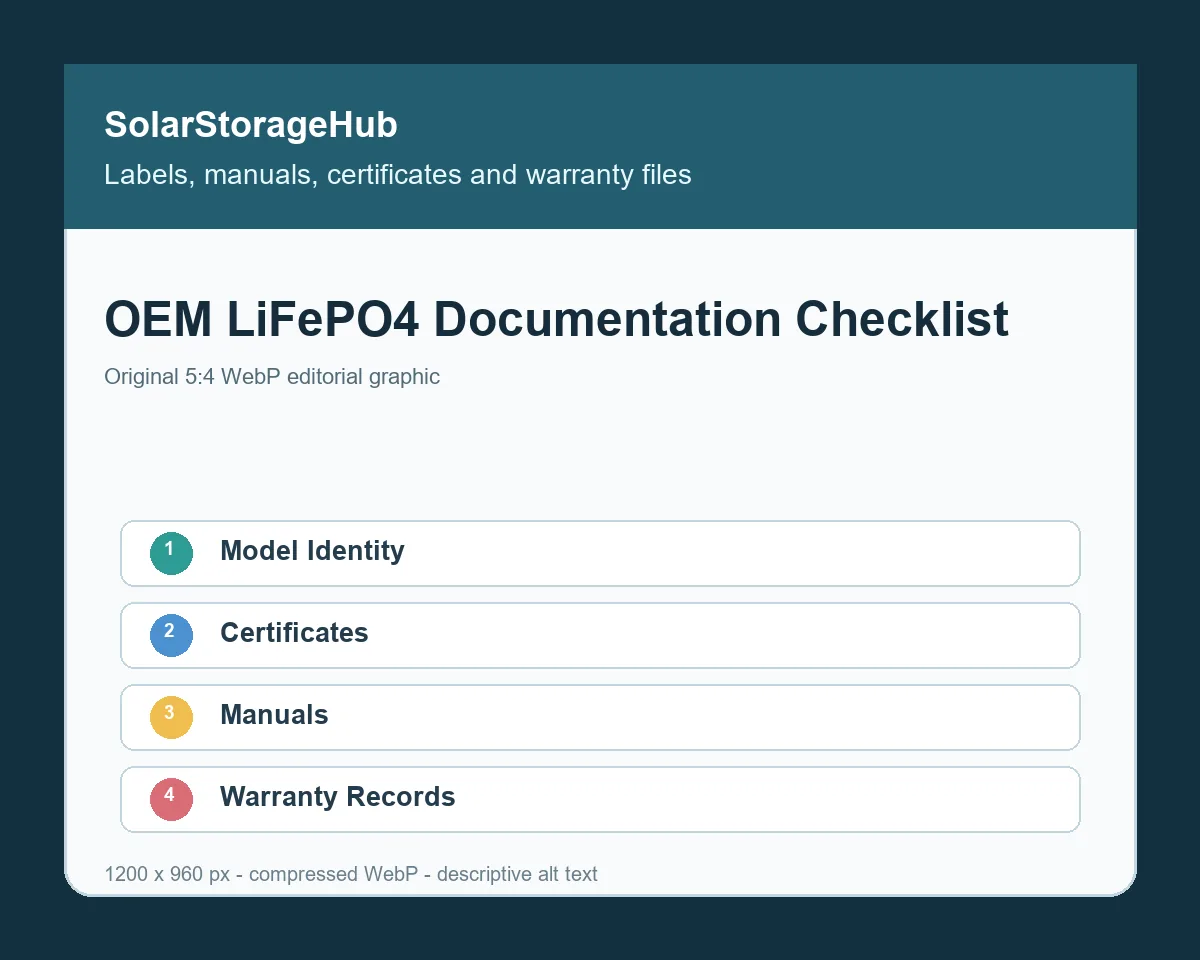OEM LiFePO4 Battery Documentation Checklist for Private-Label Buyers