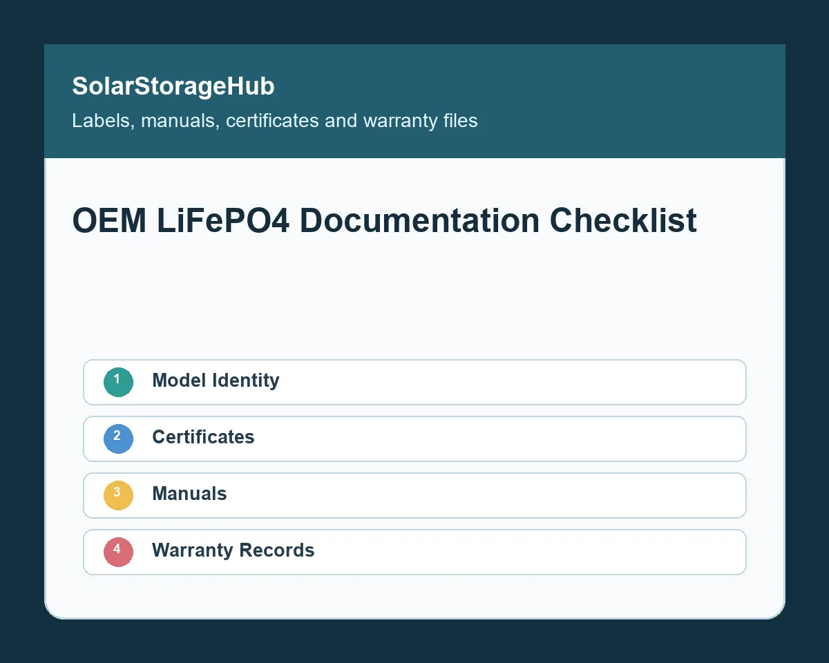 OEM LiFePO4 Battery Documentation Checklist for Private-Label Buyers