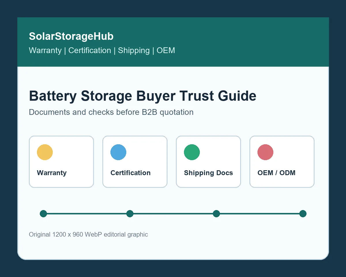 Solar battery warranty certification shipping OEM buyer guide