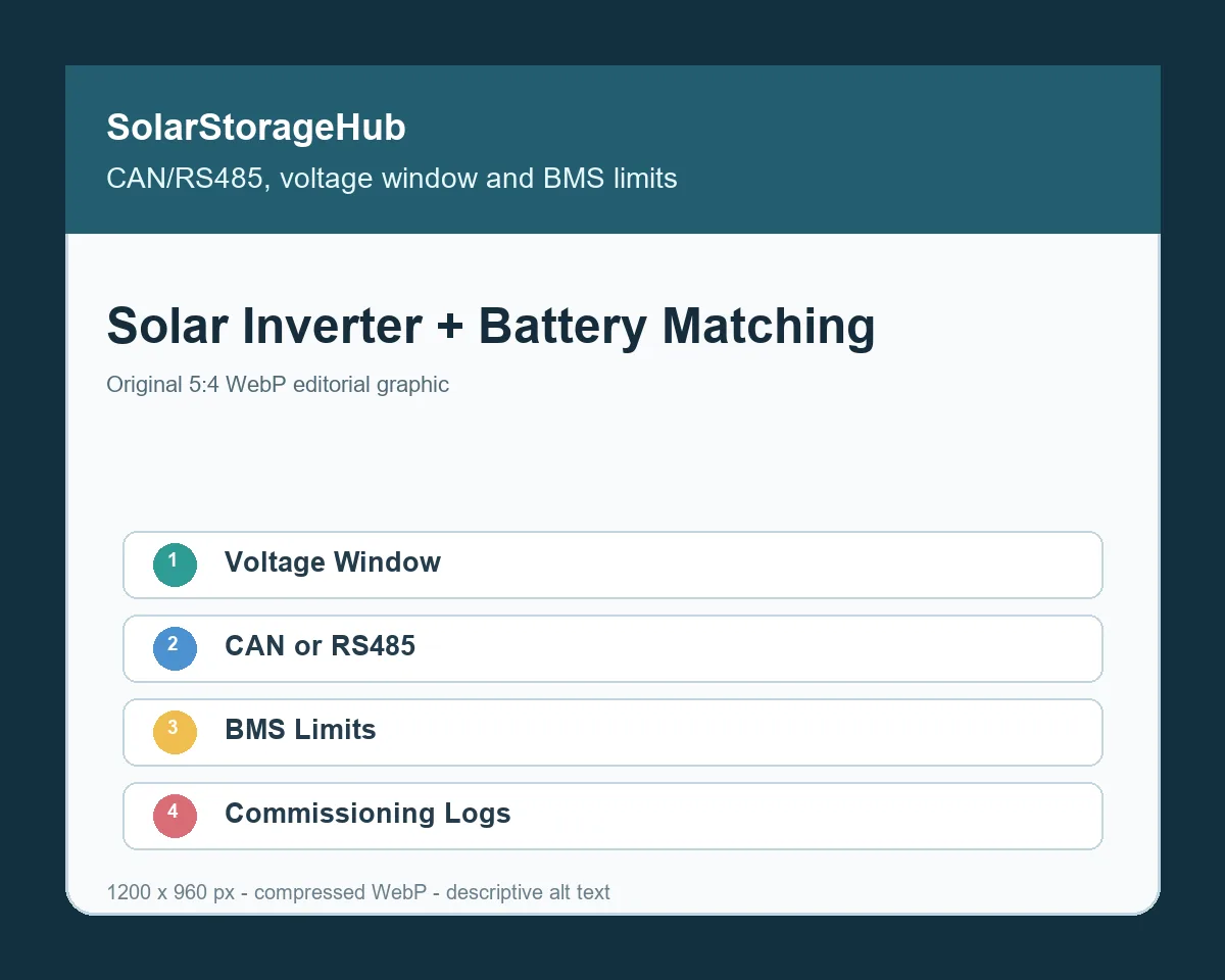 Solar Inverter and Battery Matching Mistakes: CAN/RS485, Voltage Window and BMS Limits