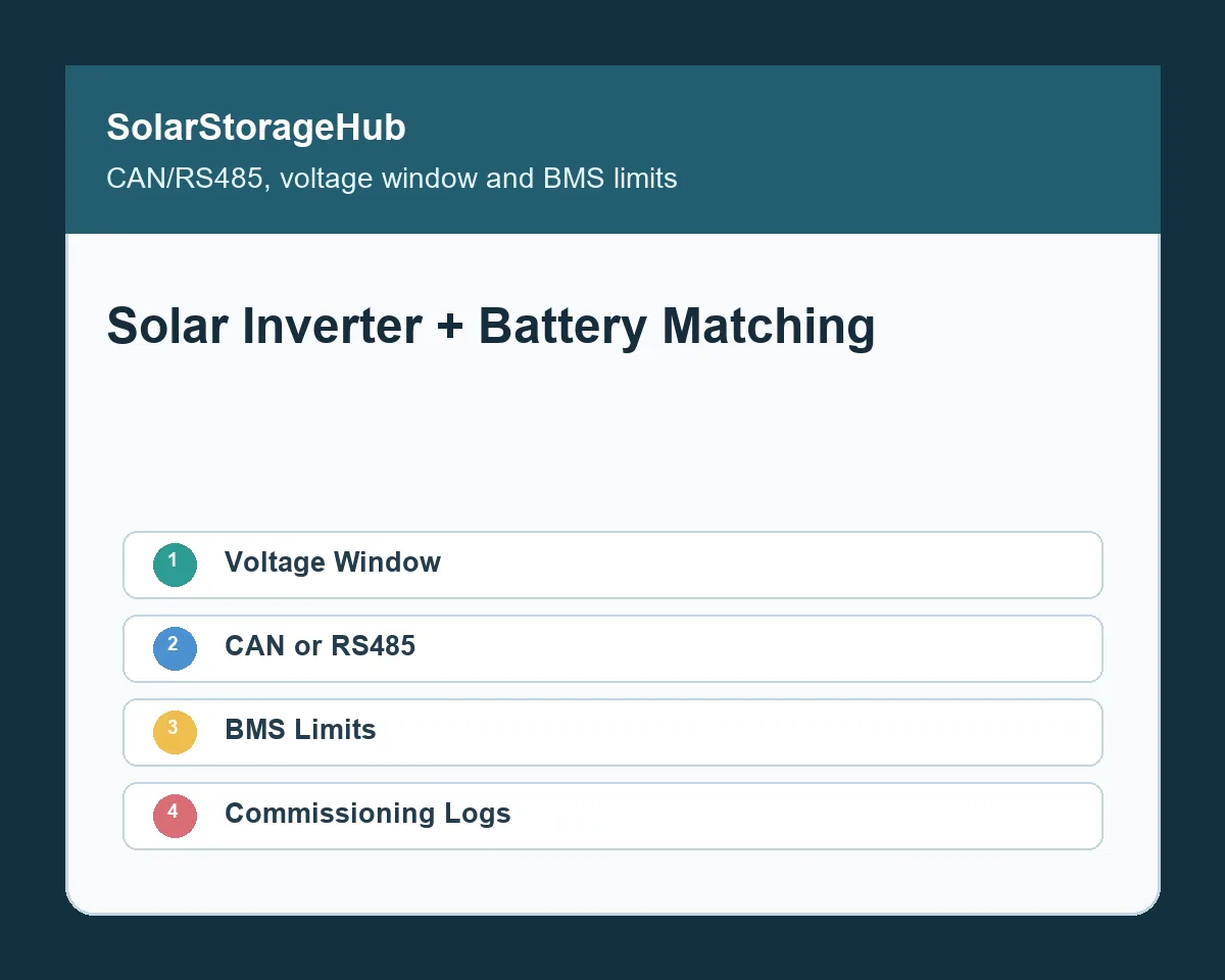 Solar Inverter and Battery Matching Mistakes: CAN/RS485, Voltage Window and BMS Limits