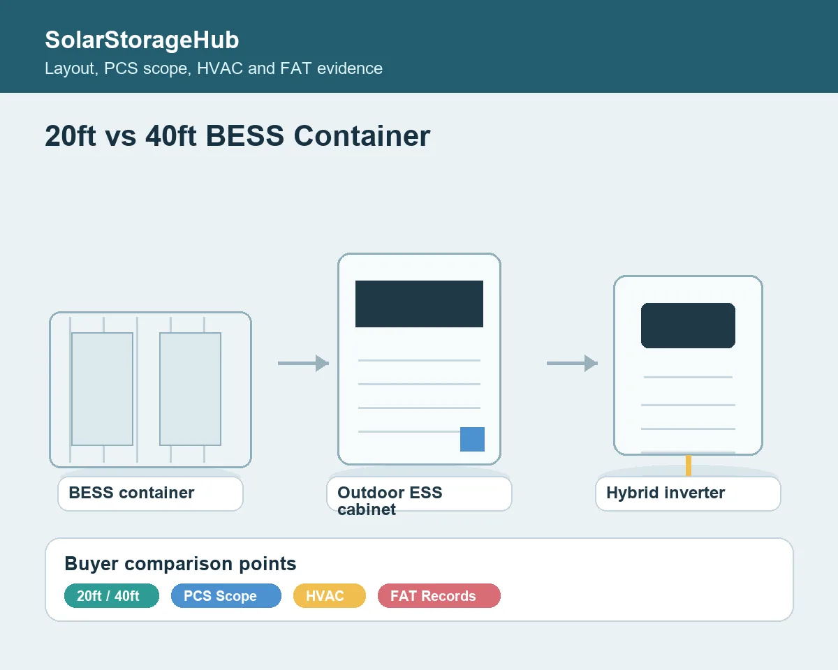 20ft Energy Storage Container Checklist: 40ft BESS Layout and HVAC