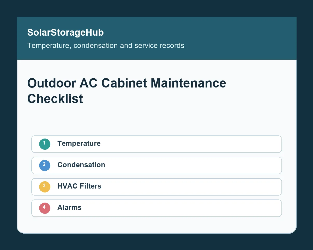 Outdoor AC Energy Storage Cabinet: Temperature and Maintenance Checklist