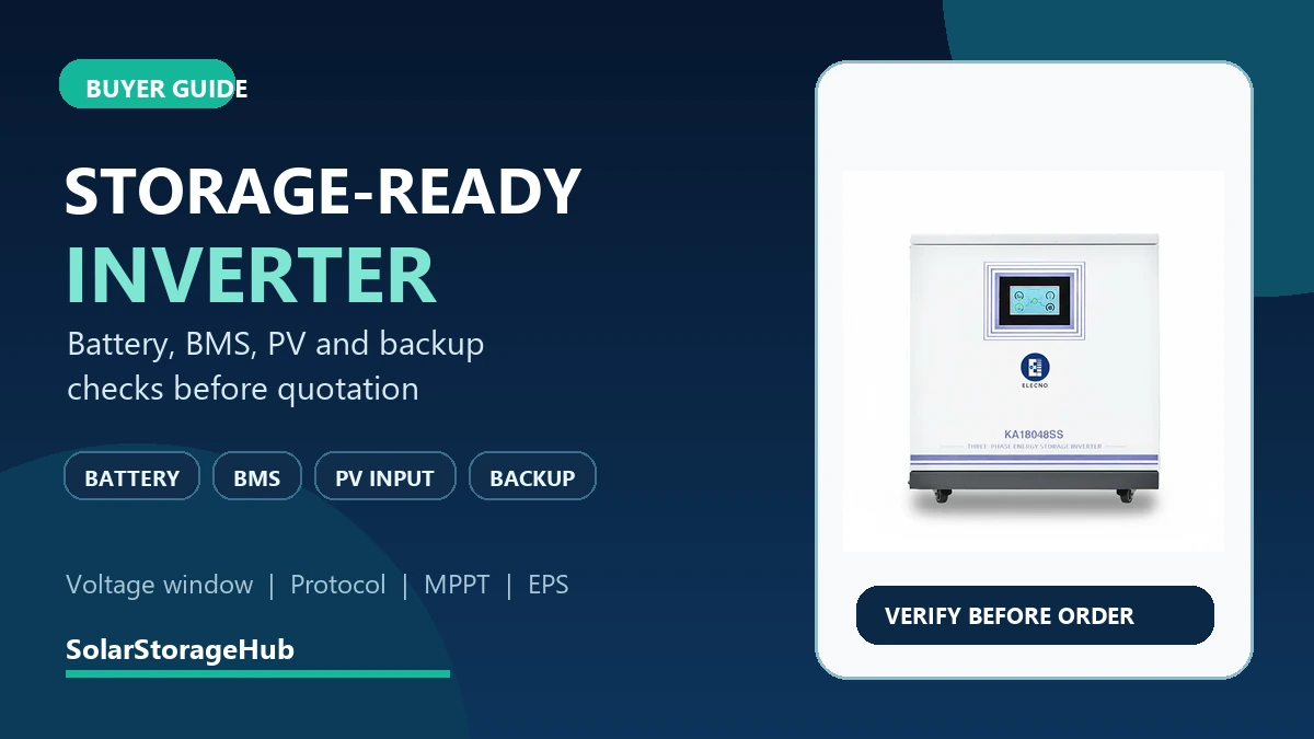 Storage-Ready Inverter Buyer Checklist