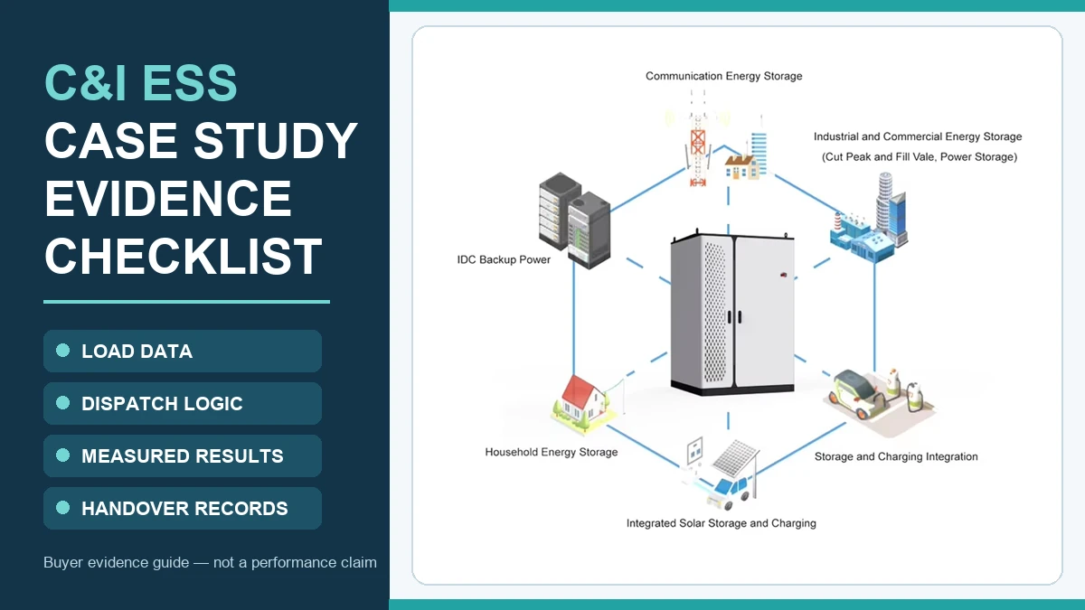 C&I ESS Case Study Evidence Checklist
