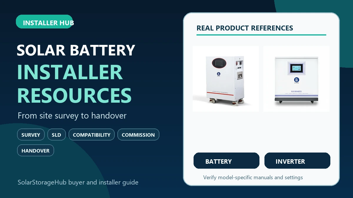 Solar Battery Installer Resources