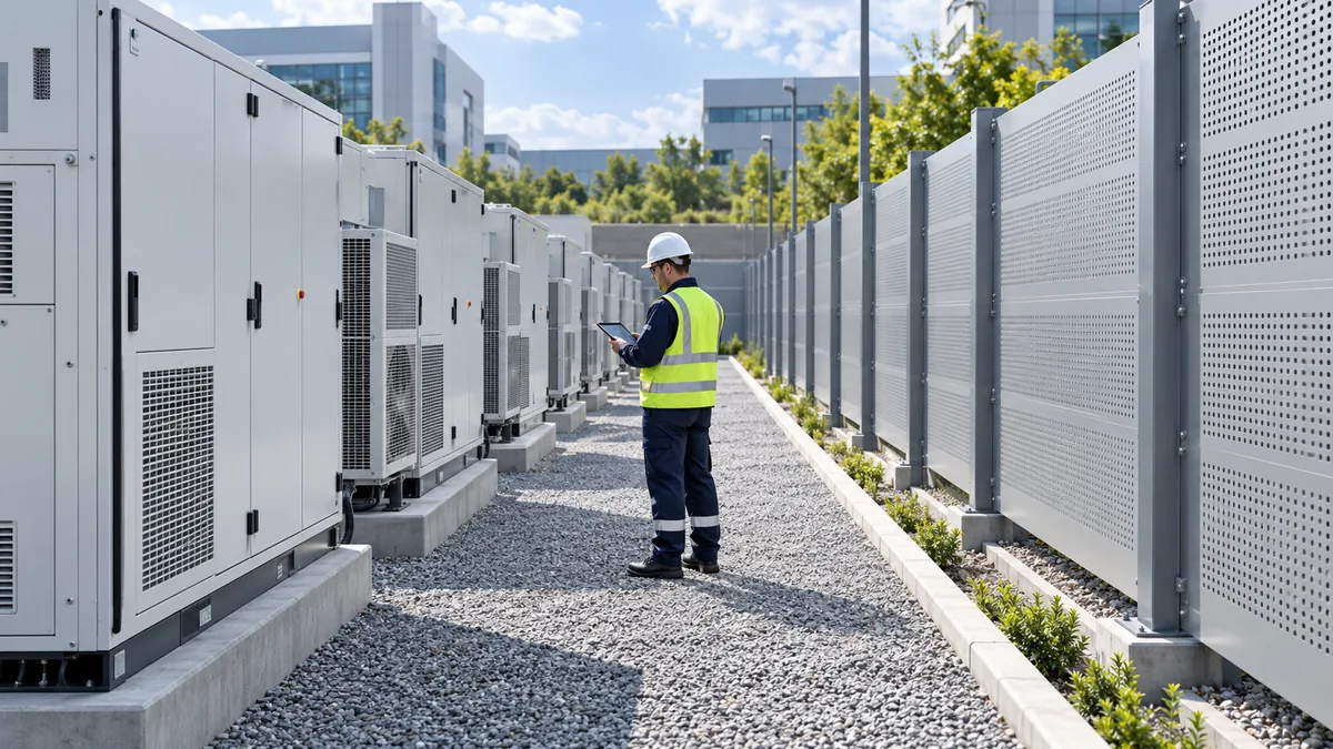 BESS Noise Mitigation Acoustic Barrier Layout